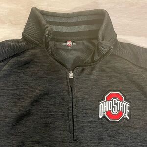 Ohio State Scarlet and Gray 1/4 Zip Fleece